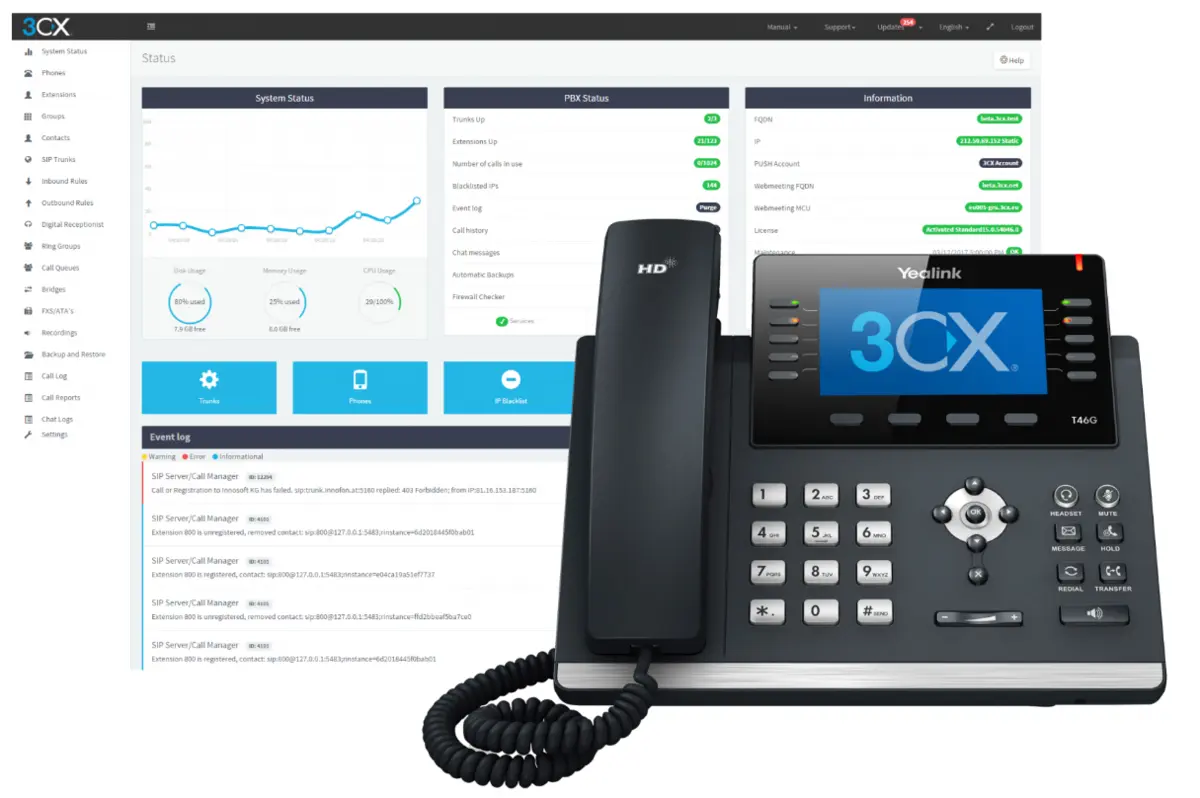 Cloud-hosted business VoIP phone system